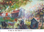 A Day at the Farm-2, Oil on Canvas